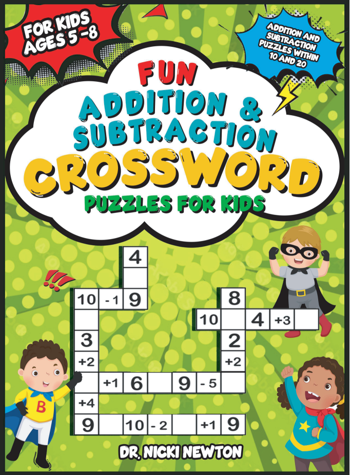 Fun Addition & Subtraction Crossword Puzzles For Kids