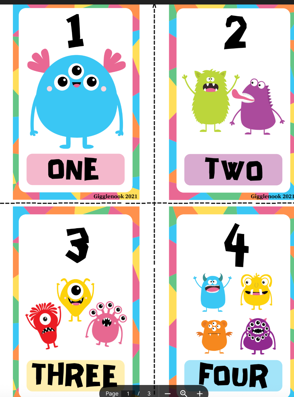 Monster Flashcards