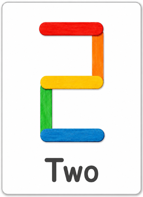 Popsicle Stick Number Cards 1–10 | Build it! ; Recognize Numbers