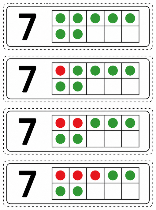 Number Talk Ten Frame Cards 1–10 | Compose & Talk; Decompose Numbers