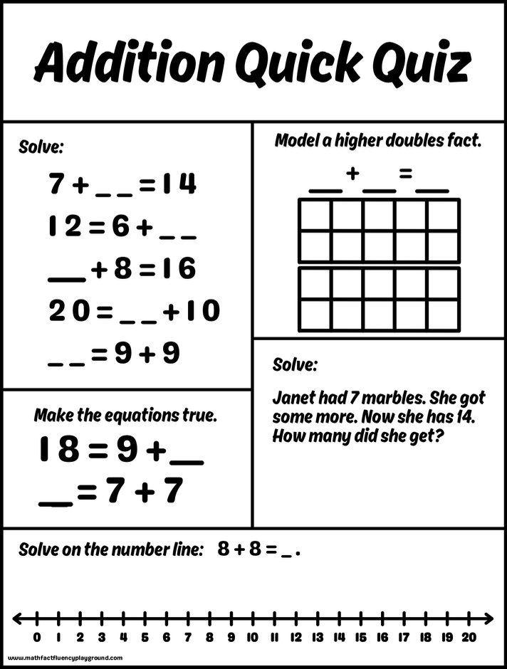 Math Fact Fluency Playground Addition Facts Activities & Games