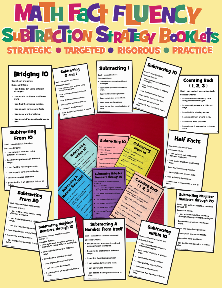Subtraction Fact Fluency Booklets