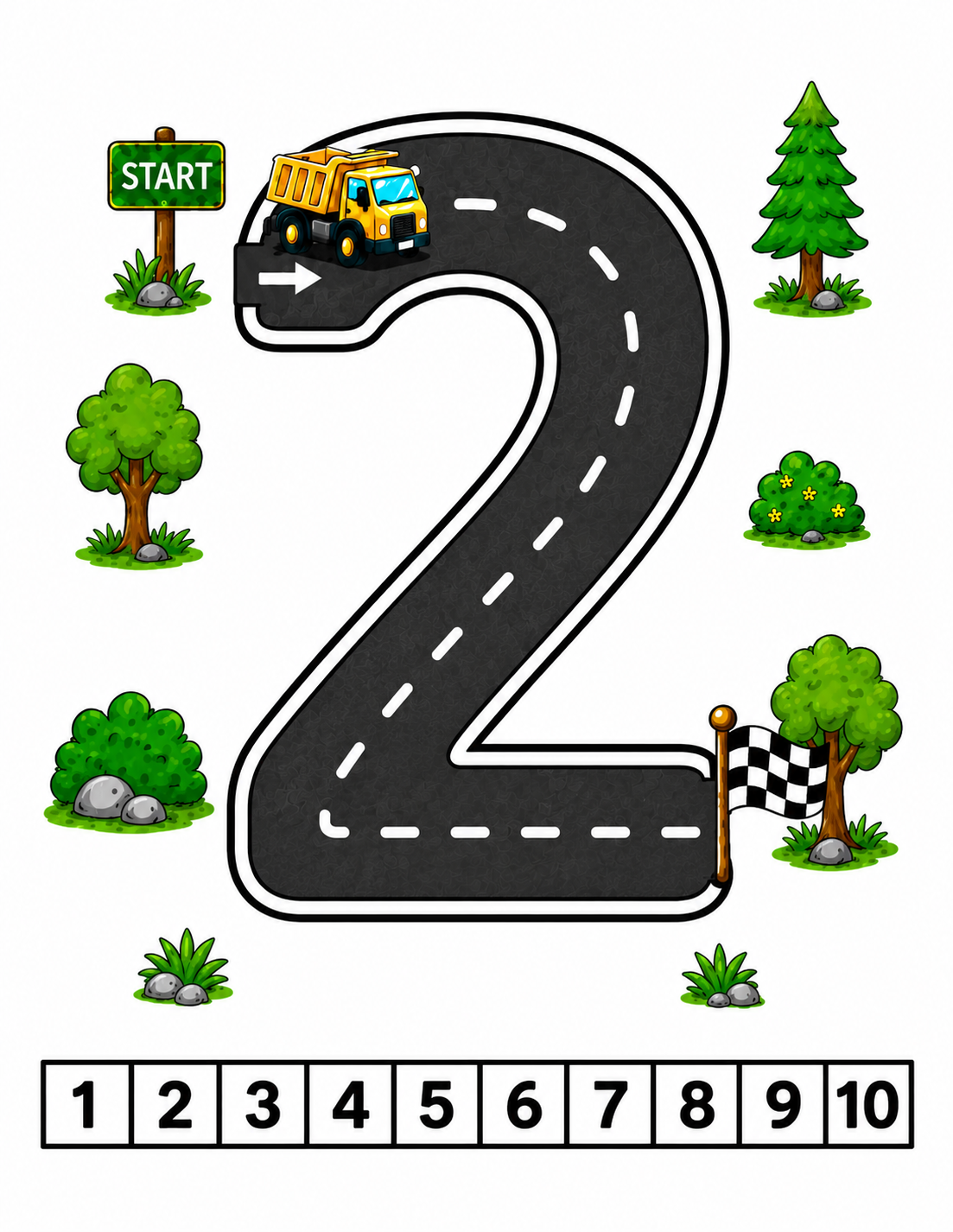 Highway Number Mats