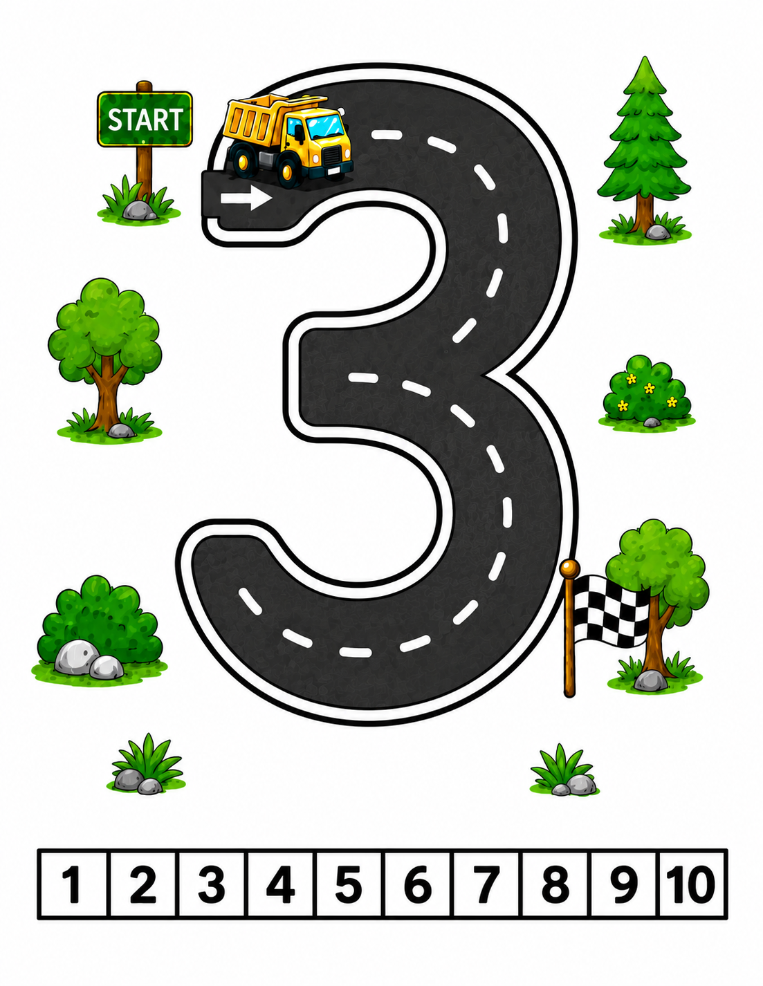 Highway Number Mats
