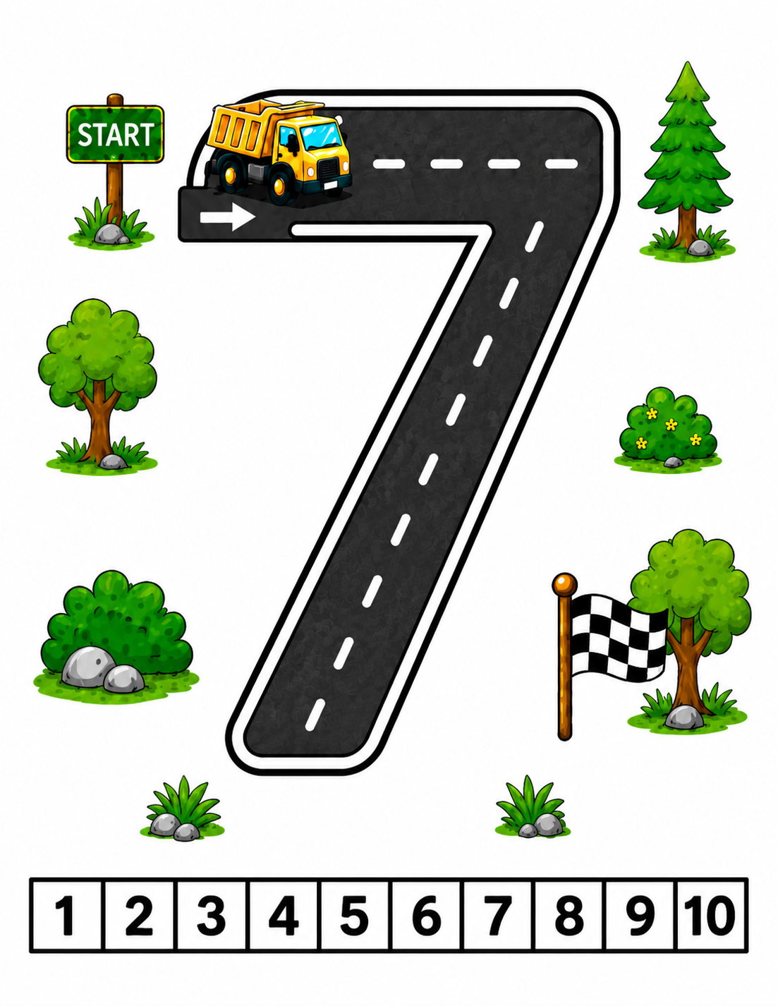 Highway Number Mats
