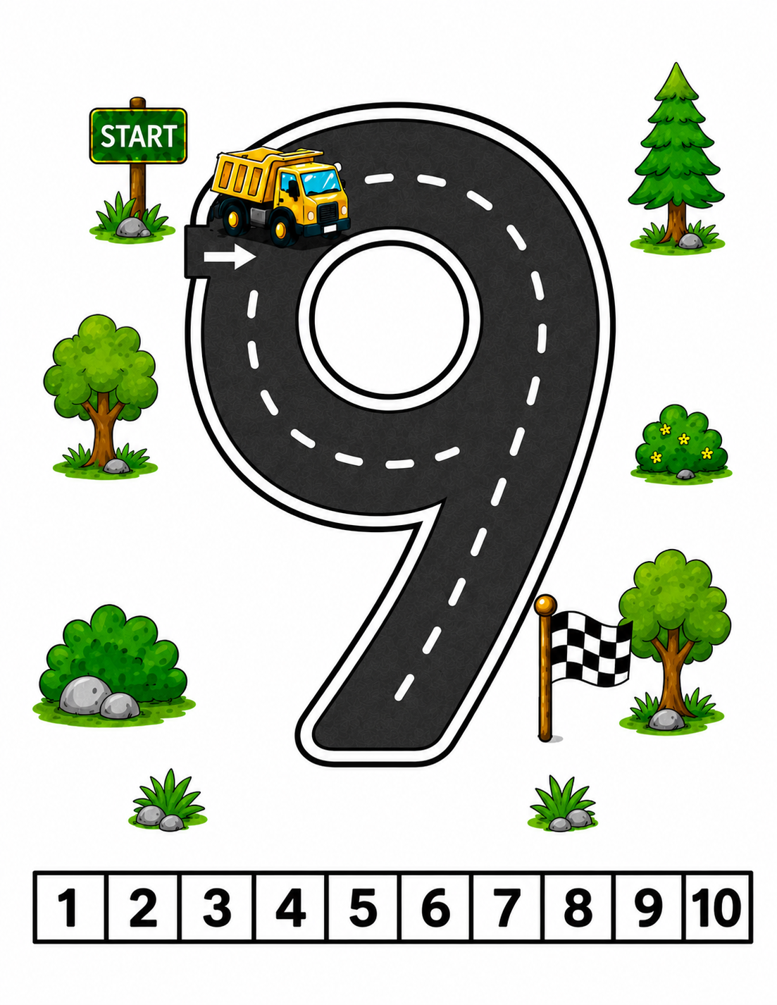 Highway Number Mats