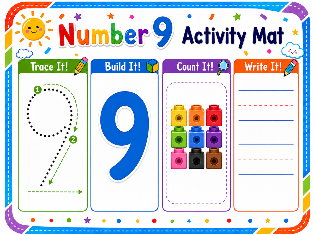 Number Activity Mats  1-10