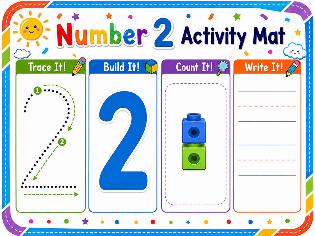 Number Activity Mats  1-10