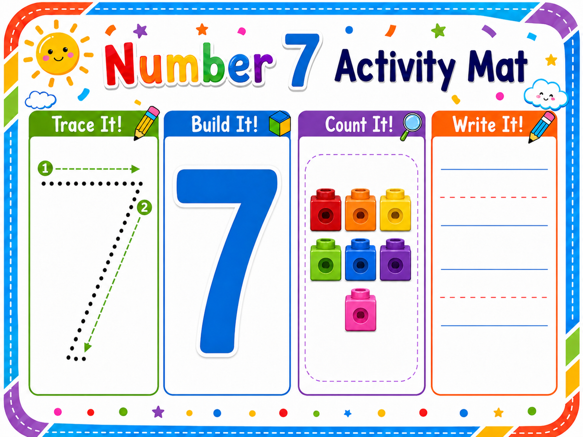 Number Activity Mats  1-10