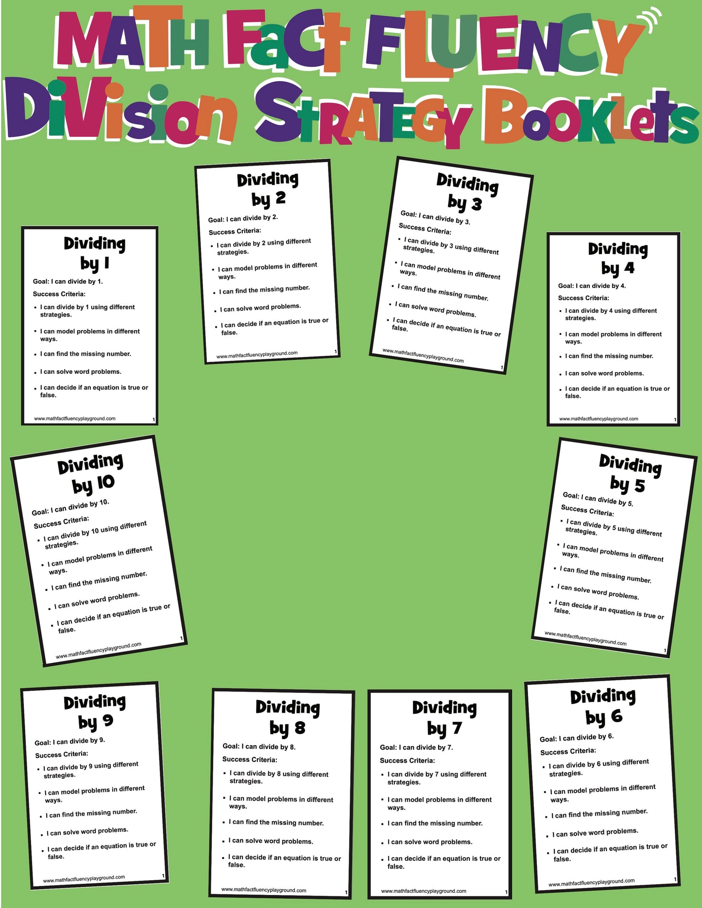 Multiplication & Division Fact Fluency Booklets – Gigglenook Math Store