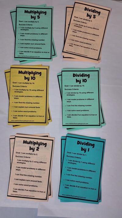 Multiplication & Division Fact Fluency Booklets