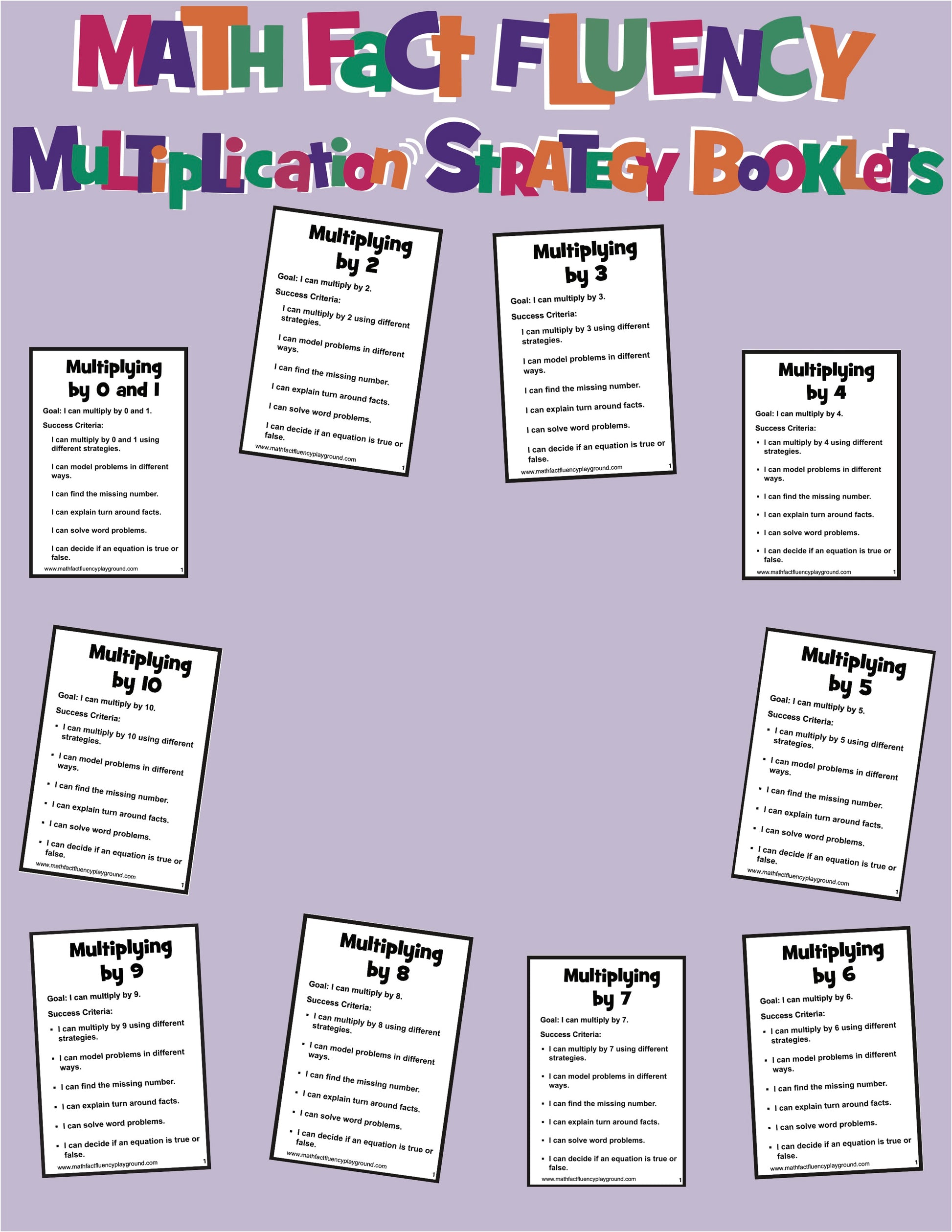 Multiplication Fact Fluency Booklets – Gigglenook Math Store