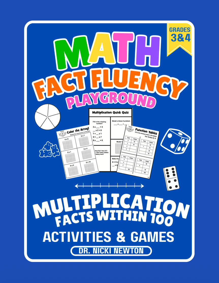 Math Fact Fluency Playground Multiplication Facts Within 100 Activities & Games