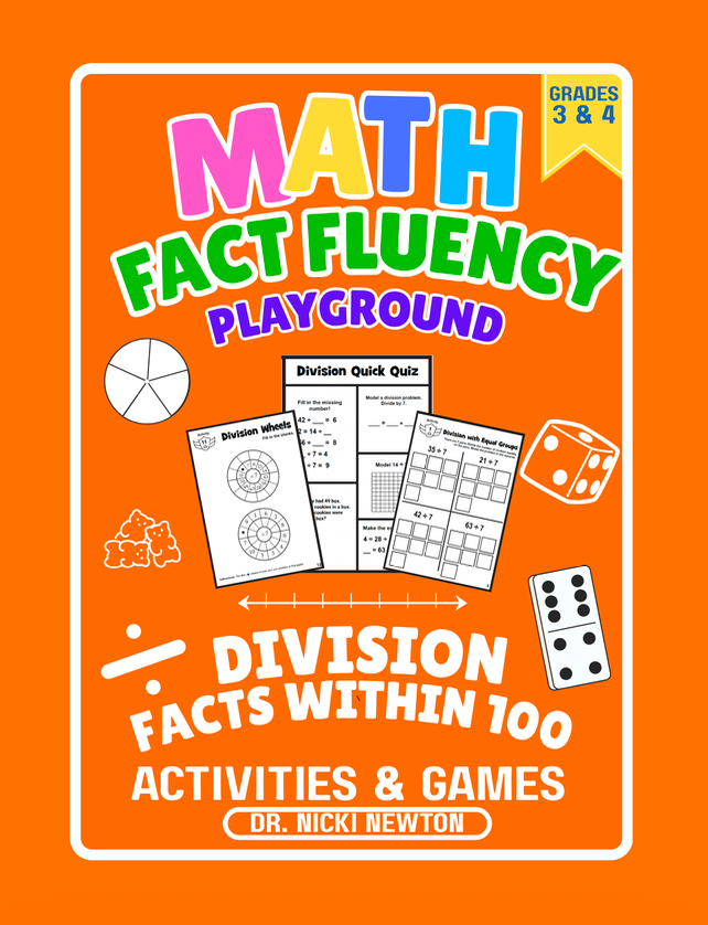 Math Fact Fluency Playground Division Facts Within 100 Activities & Games