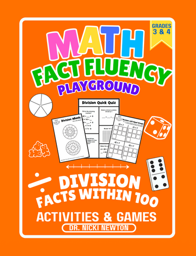 Math Fact Fluency Playground Division Facts Within 100 Activities & Games