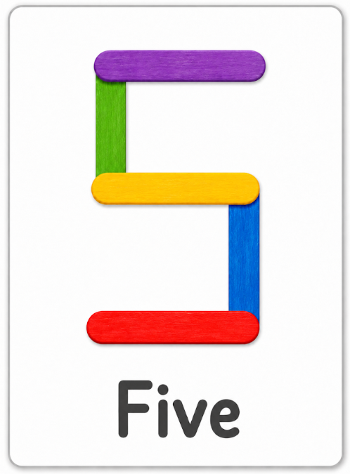 Popsicle Stick Number Cards 1–10 | Build it! ; Recognize Numbers
