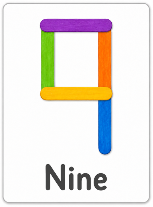 Popsicle Stick Number Cards 1–10 | Build it! ; Recognize Numbers