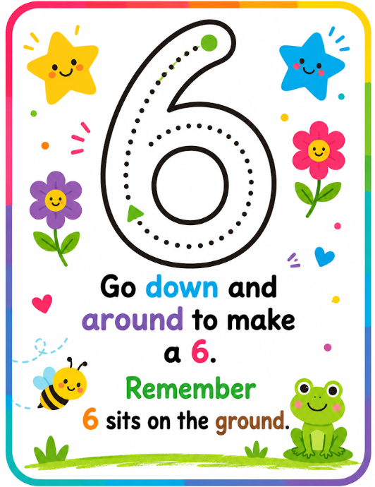Number Formation Rhyme Posters 1–10 | Trace, Sing & Move; Write the Numbers