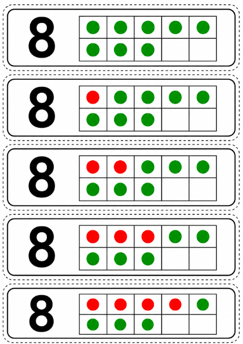 Number Talk Ten Frame Cards 1–10 | Compose & Talk; Decompose Numbers