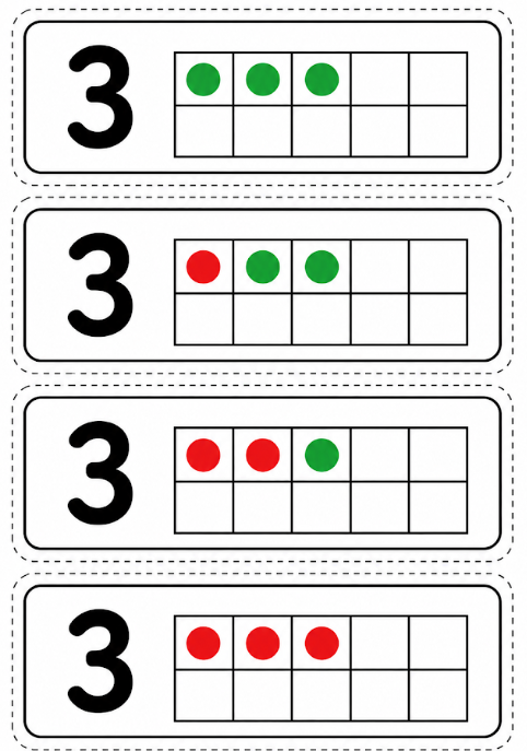 Number Talk Ten Frame Cards 1–10 | Compose & Talk; Decompose Numbers