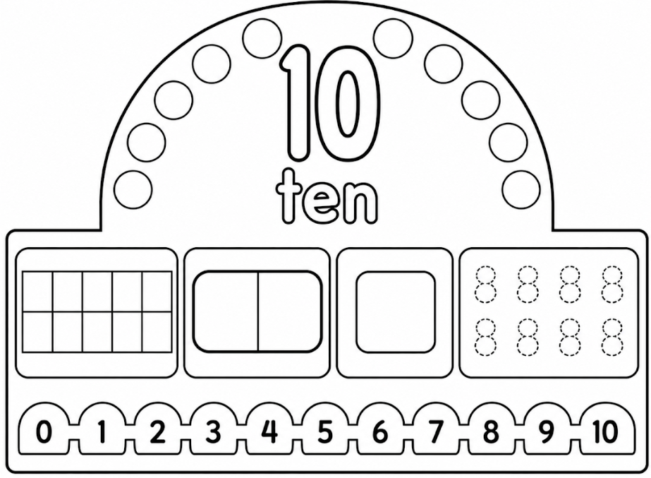 Number Hats 1–10 | Trace, Color & Count; Wear Number Sense Crowns