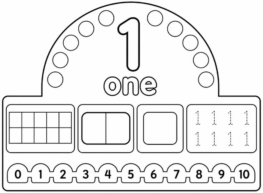 Number Hats 1–10 | Trace, Color & Count; Wear Number Sense Crowns