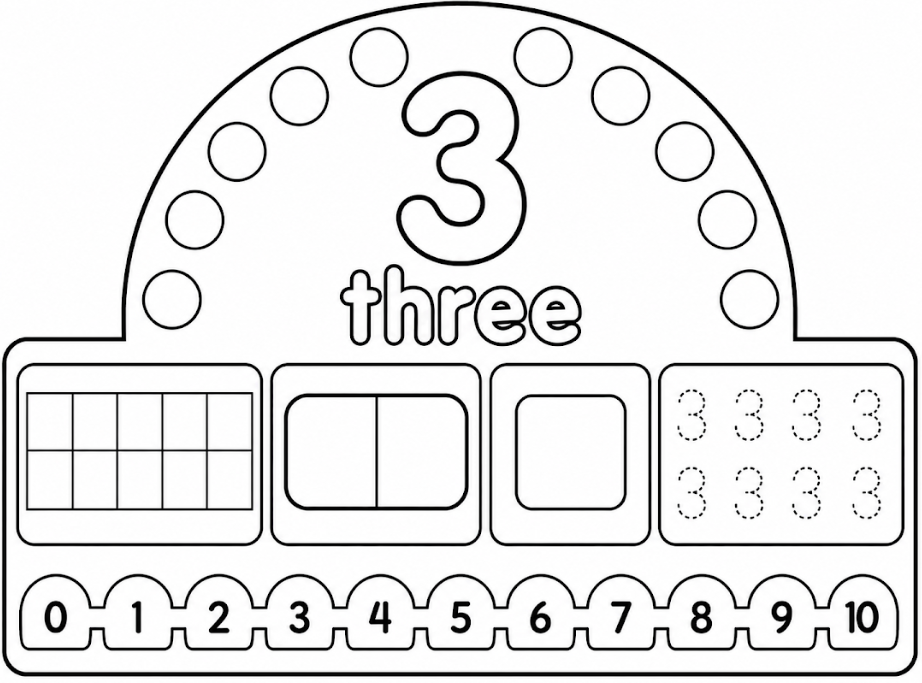 Number Hats 1–10 | Trace, Color & Count; Wear Number Sense Crowns