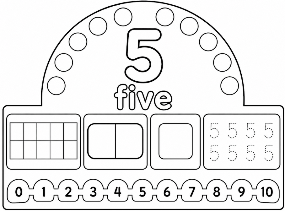 Number Hats 1–10 | Trace, Color & Count; Wear Number Sense Crowns