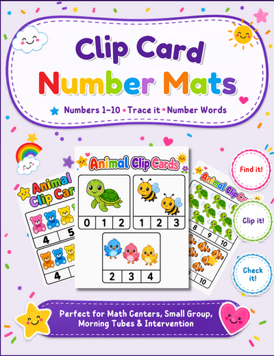 Clip Cards Number Cards