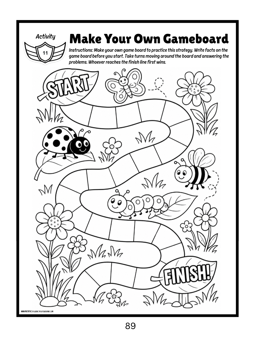 Math Fact Fluency Playground Addition Fact