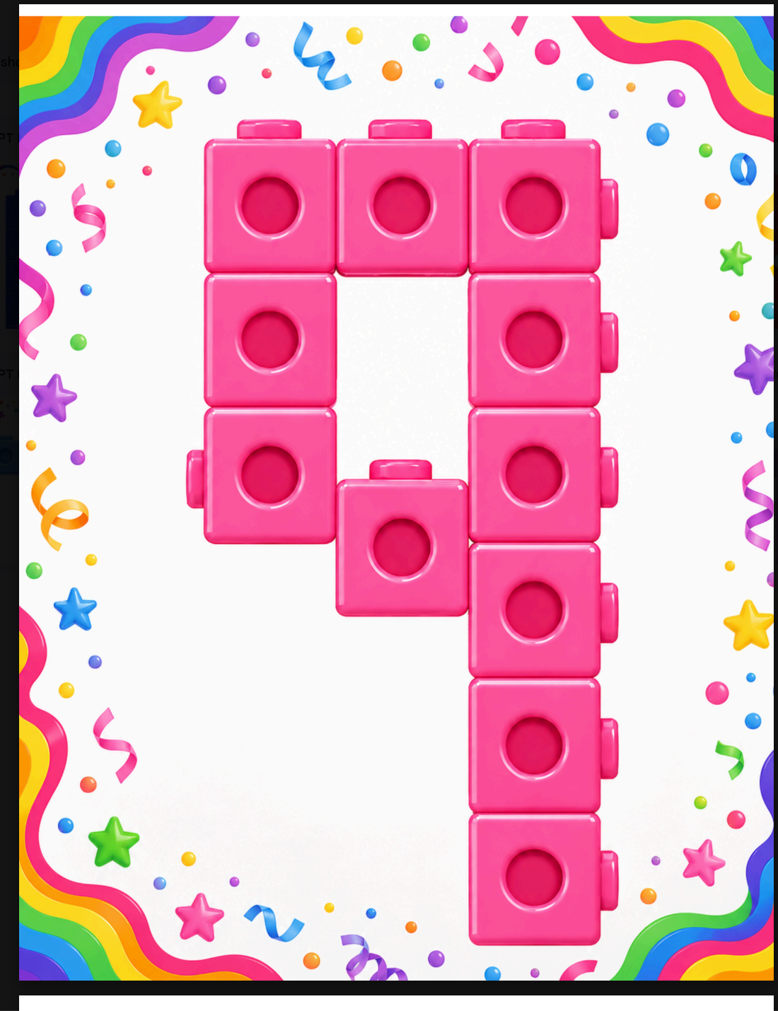 Colorful Number Cube  Build Cards| Number Recognition- Counting Visuals
