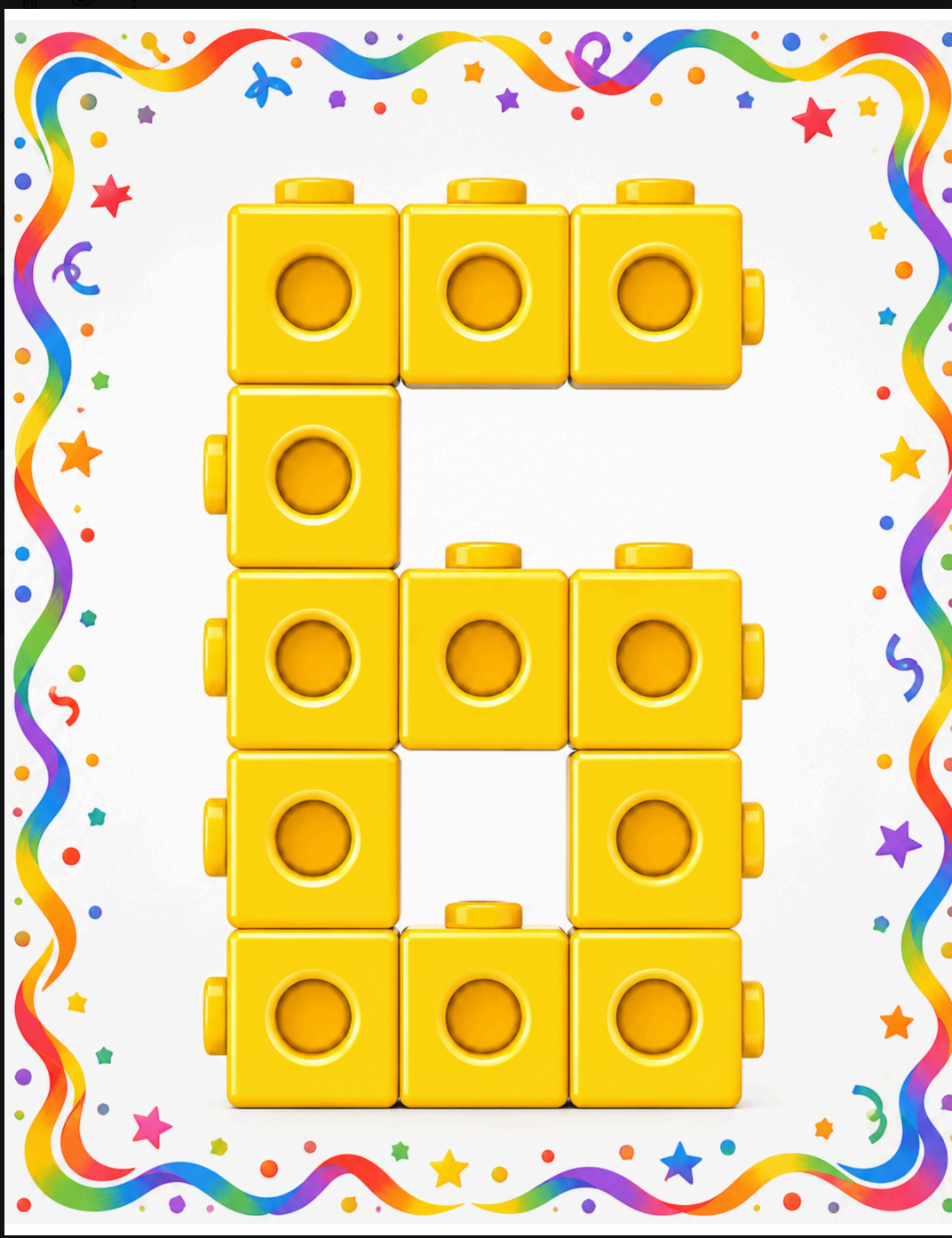 Colorful Number Cube  Build Cards| Number Recognition- Counting Visuals