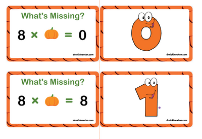 Multiplication Pumpkin Flashcards