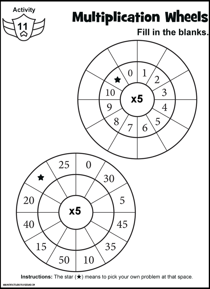 Math Fact Fluency Playground Multiplication Facts Within 100 Activities & Games