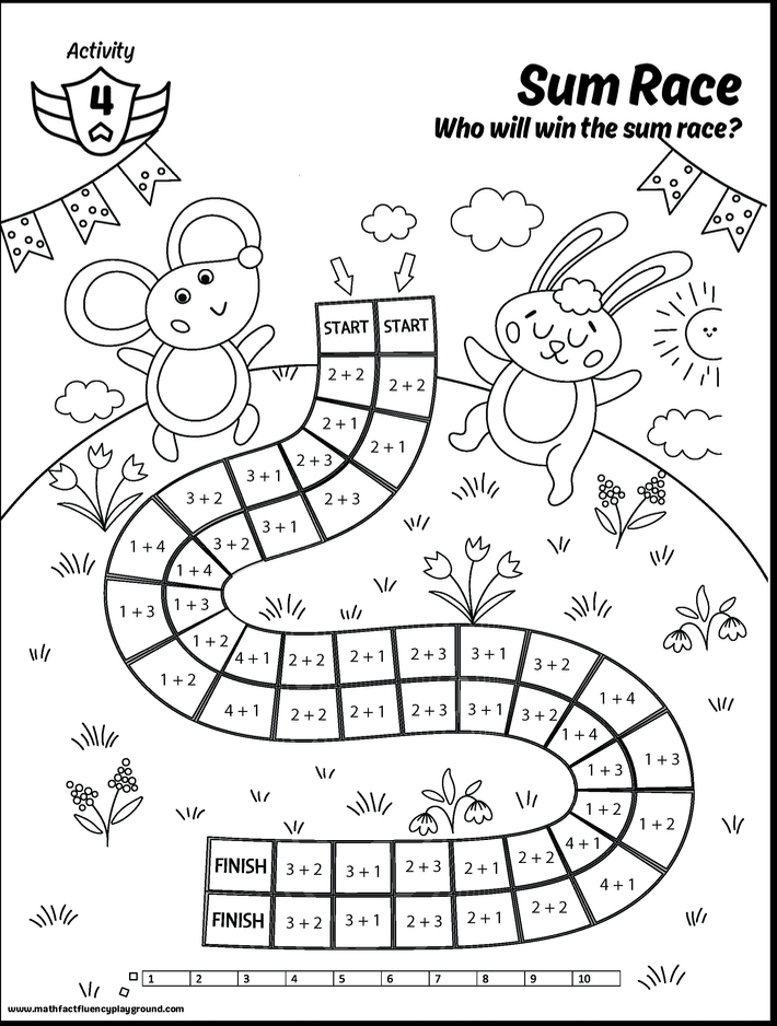 Math Fact Fluency Playground Addition Facts Activities & Games