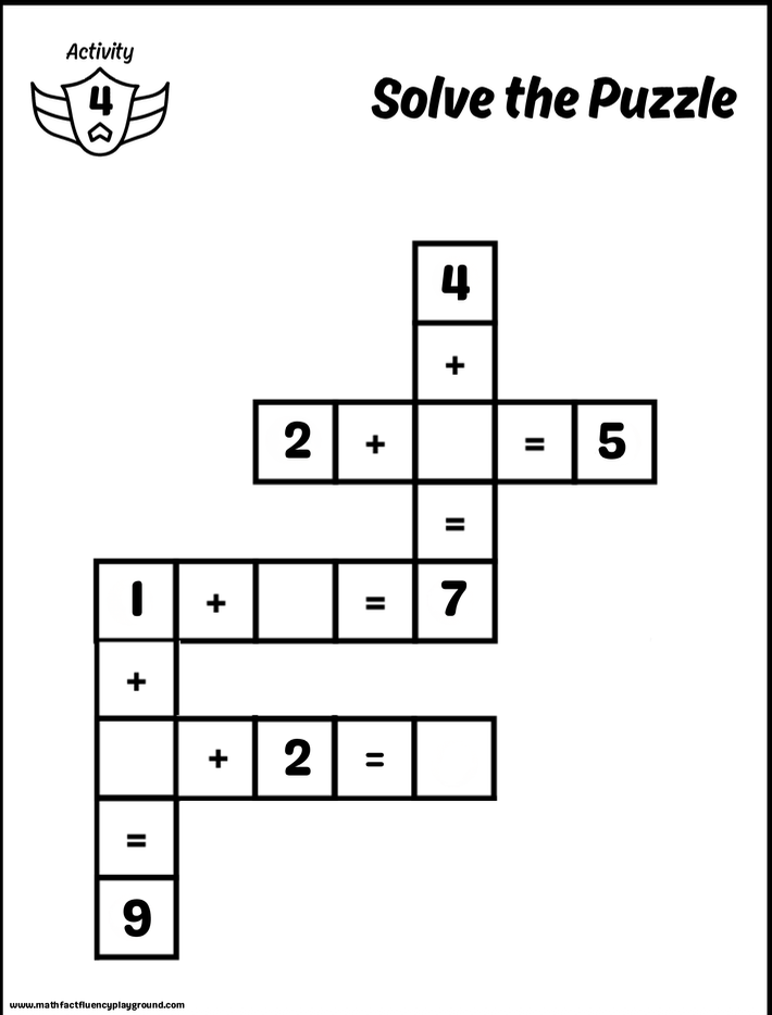 Math Fact Fluency Playground Addition Facts Activities & Games
