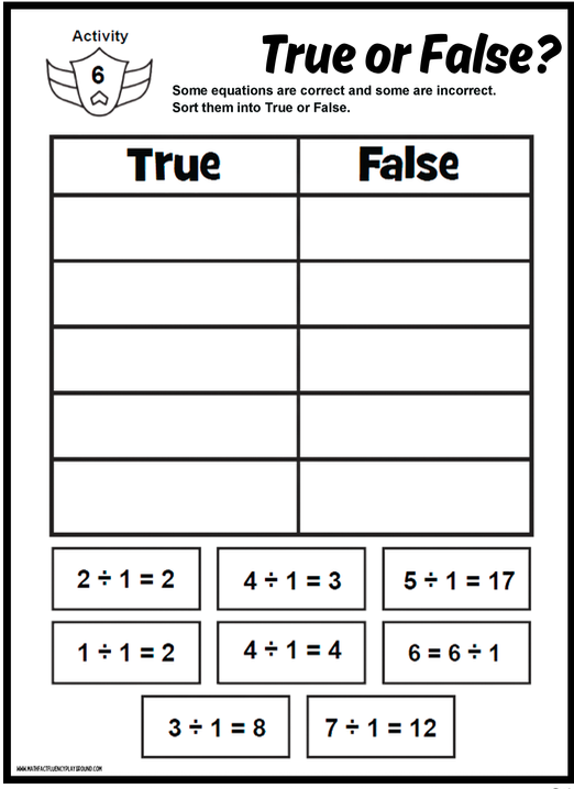 Math Fact Fluency Playground Division Facts Within 100 Activities & Games